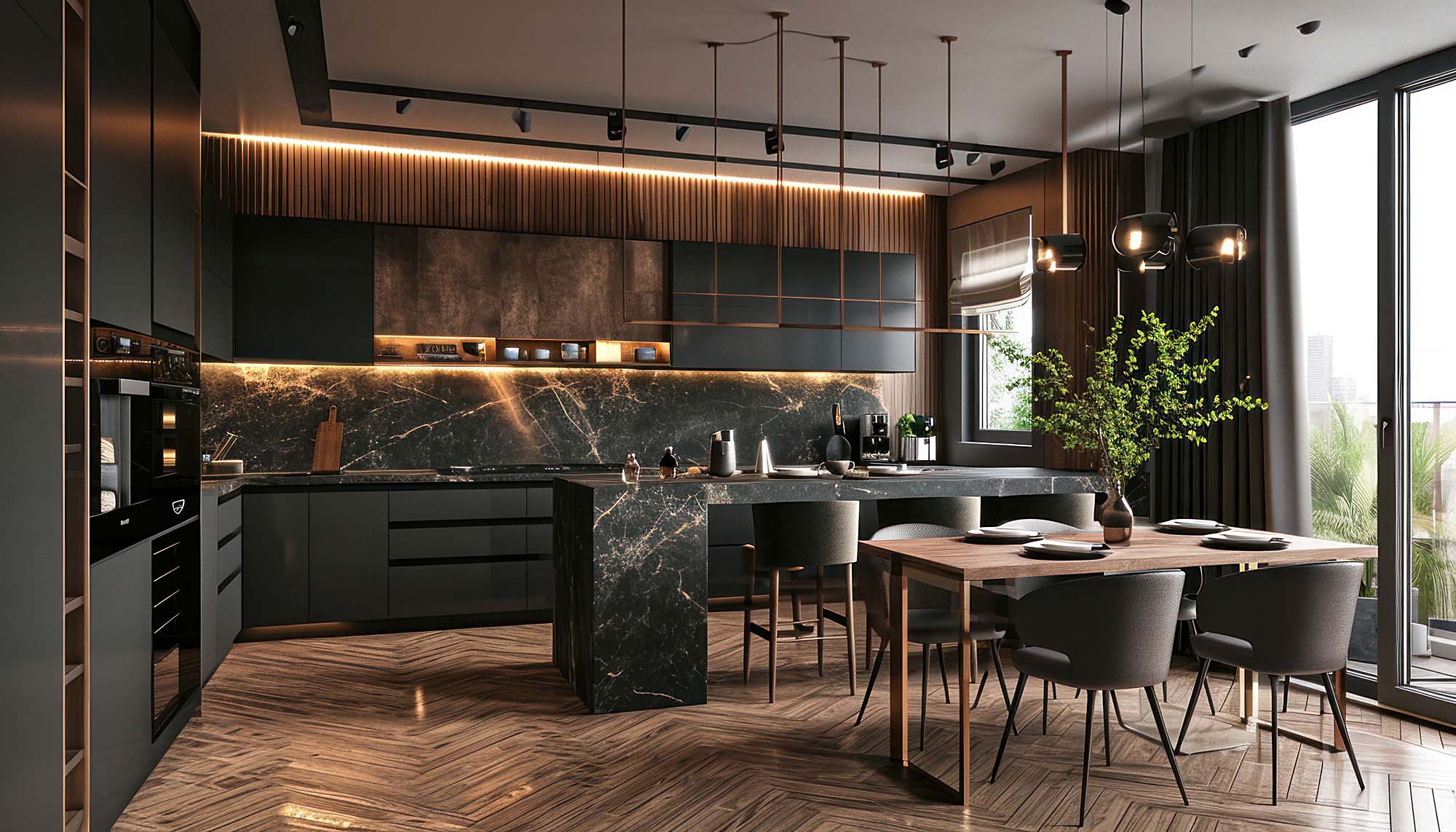 Modern Italian kitchen cabinets